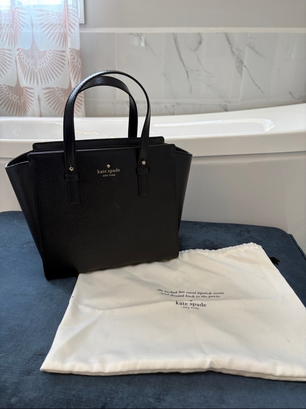 kate spade Black Pebbled Leather Tote